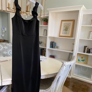 Long black bridesmaid dress